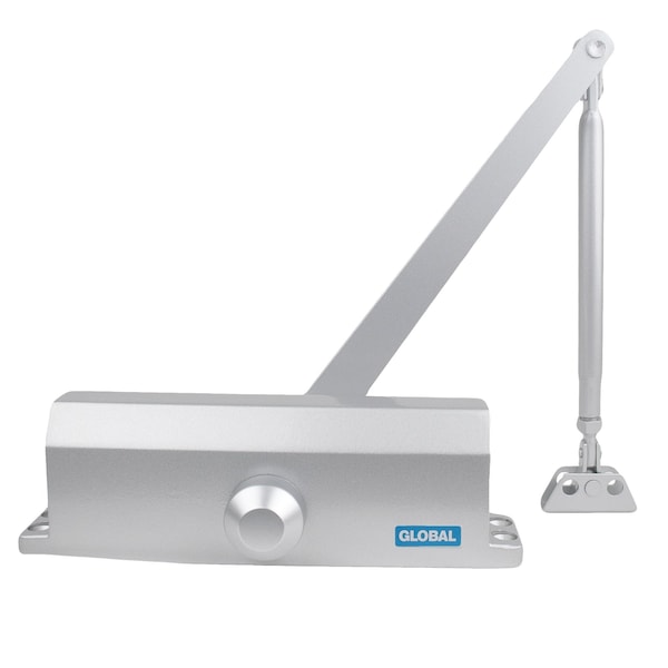 Global Door Controls Commercial Grade 3 Door Closer in White - Size 4 TC2204-WH - main